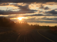 Sunset on Alaska Highway